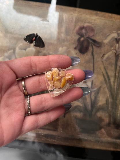 Yellow Citrine Guitar Pick