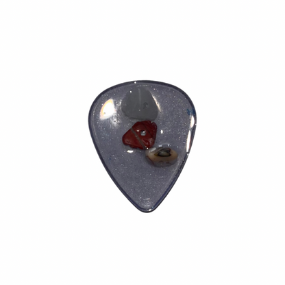 Iridescent Blue Tinted Crystal Guitar Pick