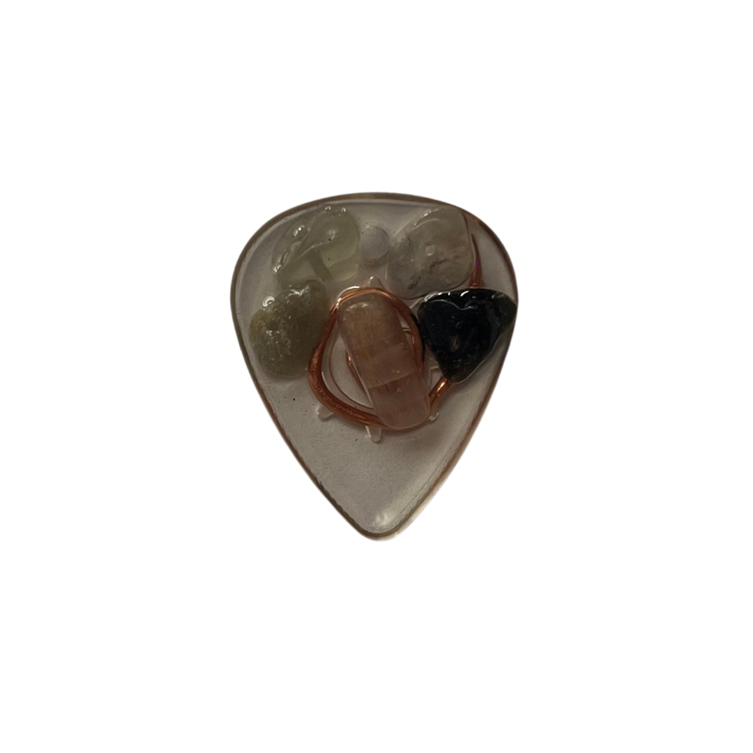 Crystal & Copper Spiral Guitar Pick