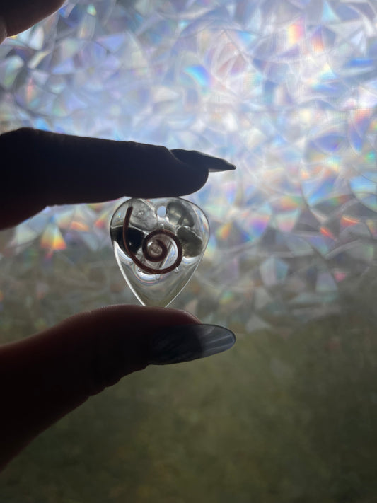 Crystal & Copper Spiral Guitar Pick