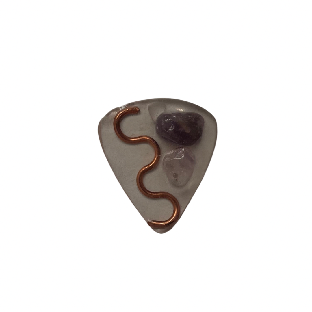 Crystal & Copper Swirl Guitar Pick